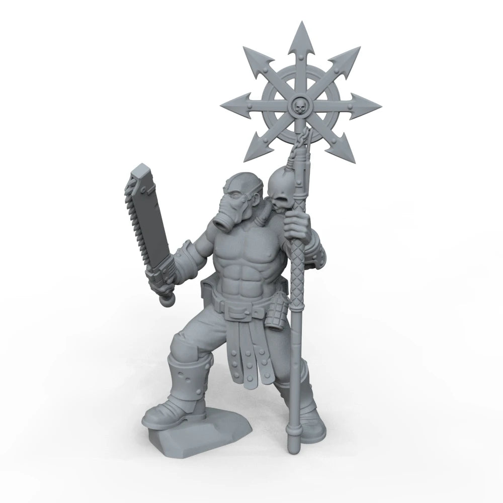 1/35 Medieval Flag Bearer Warrior, Resin Model Figure Kit, Unassembled and Unpainted