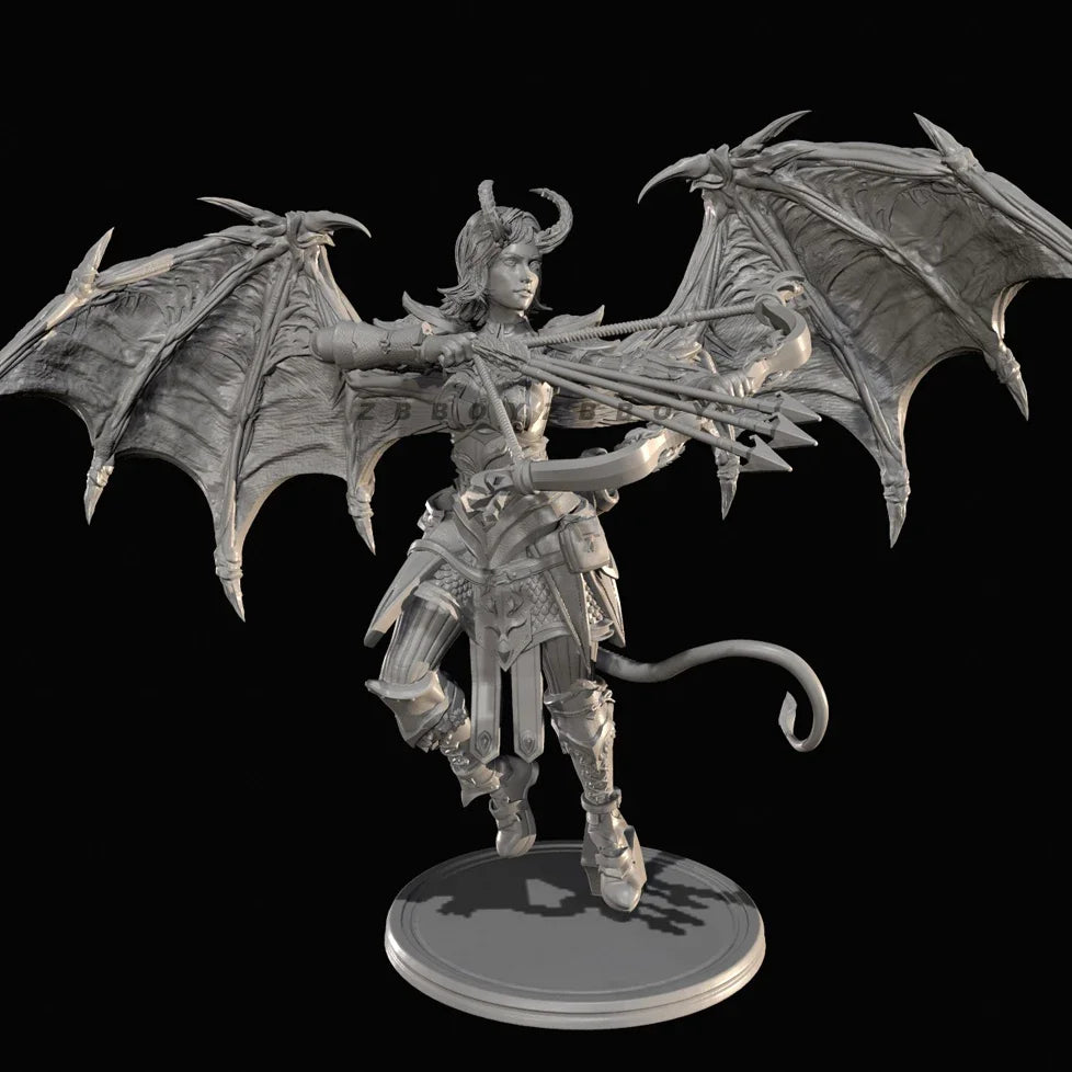75mm Demonic Humanoid, 3 Figures, Resin Model Figure Kit, Fantasy Theme, Unassembled and Unpainted