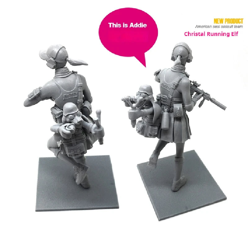 1/18 Elf Warrior, Resin Model Figure Kit, Fantasy Theme, Unassembled and Unpainted