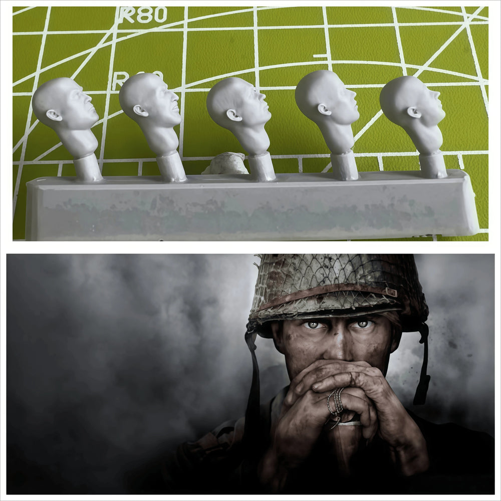 1/35 Modern Military Head Replacements, 5 Figures, Resin Model Accessory Kit, Unassembled and Unpainted
