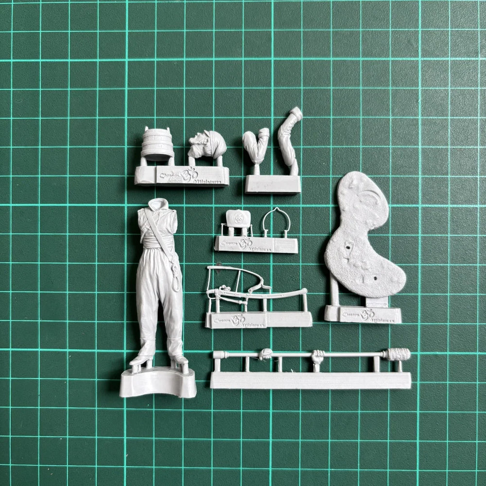 54mm Napoleonic Don Cossack Horse Artillery Gunner, Resin Model Figure Kit, Unassembled and Unpainted