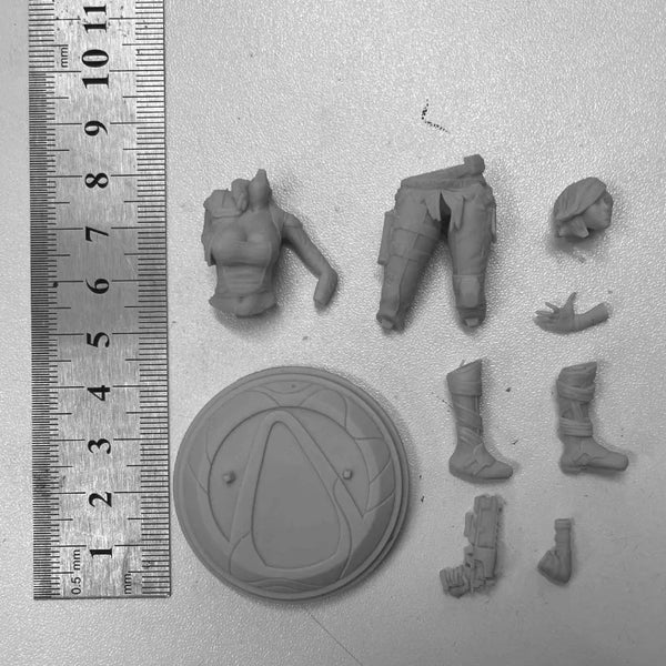 1/24 Female Tactical Gunner, Resin Model Figure Kit, Anime Theme, Unassembled and Unpainted