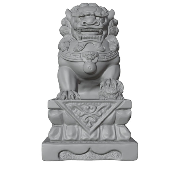 45mm Asian Guardian Lions (Foo Dogs), 5 Figures, Resin Model Figure Kit, Wildlife Theme, Unassembled and Unpainted