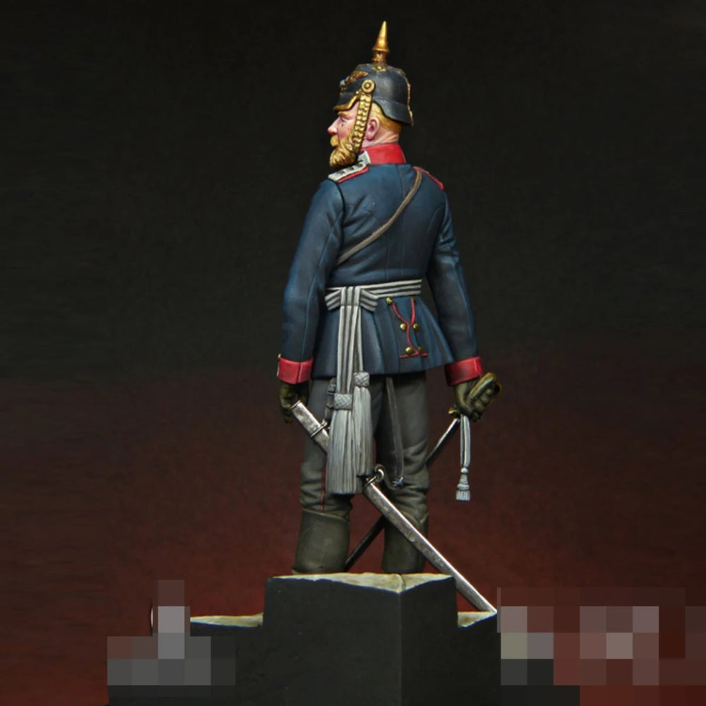 1/24 WWI Prussian Infantry Guard Officer, Resin Model Figure Kit, Unassembled and Unpainted