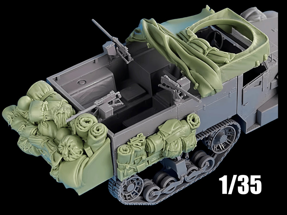 1/35 WWII M2A1 Halftrack, Resin Model Vehicle Kit, Unassembled and Unpainted