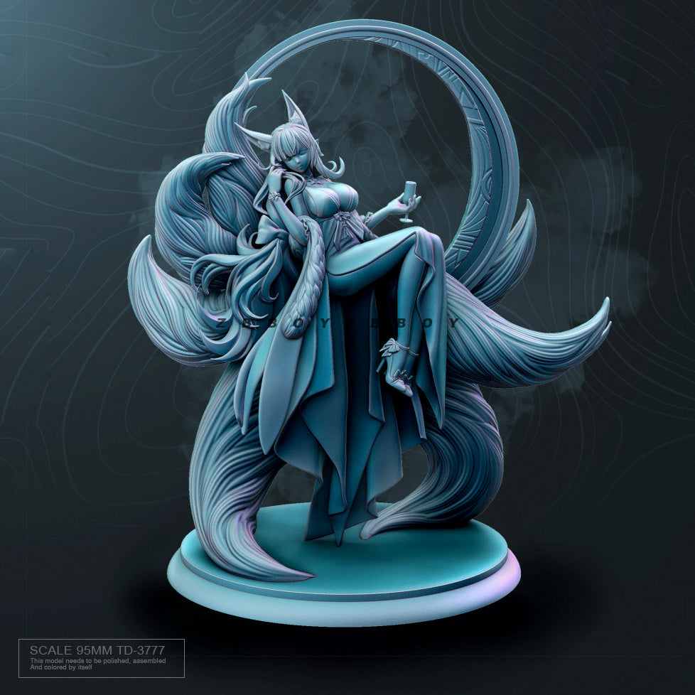 95mm Winged Warrior Sorceress, Resin Model Figure Kit, Fantasy Theme, Unassembled and Unpainted