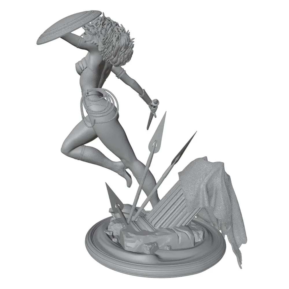 1/24 Greco-Roman Warrior Queen with Crown, Resin Model Figure Kit, Fantasy Theme, Unassembled and Unpainted