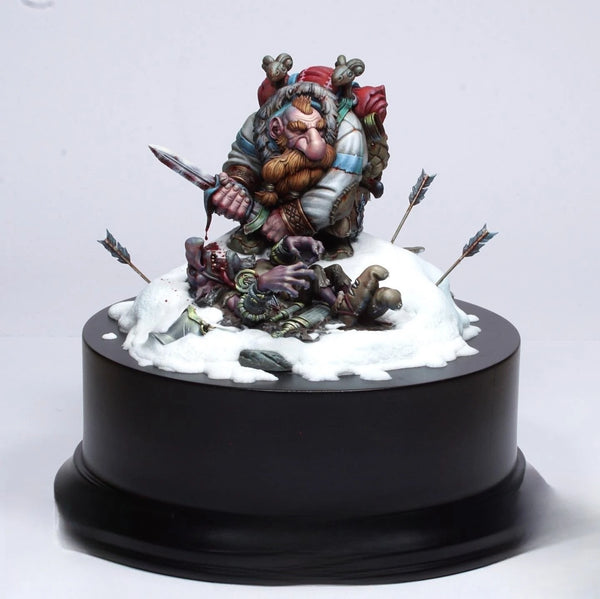 1/24 Dwarf Warrior, Resin Model Diorama Kit, Fantasy Theme, Unassembled and Unpainted