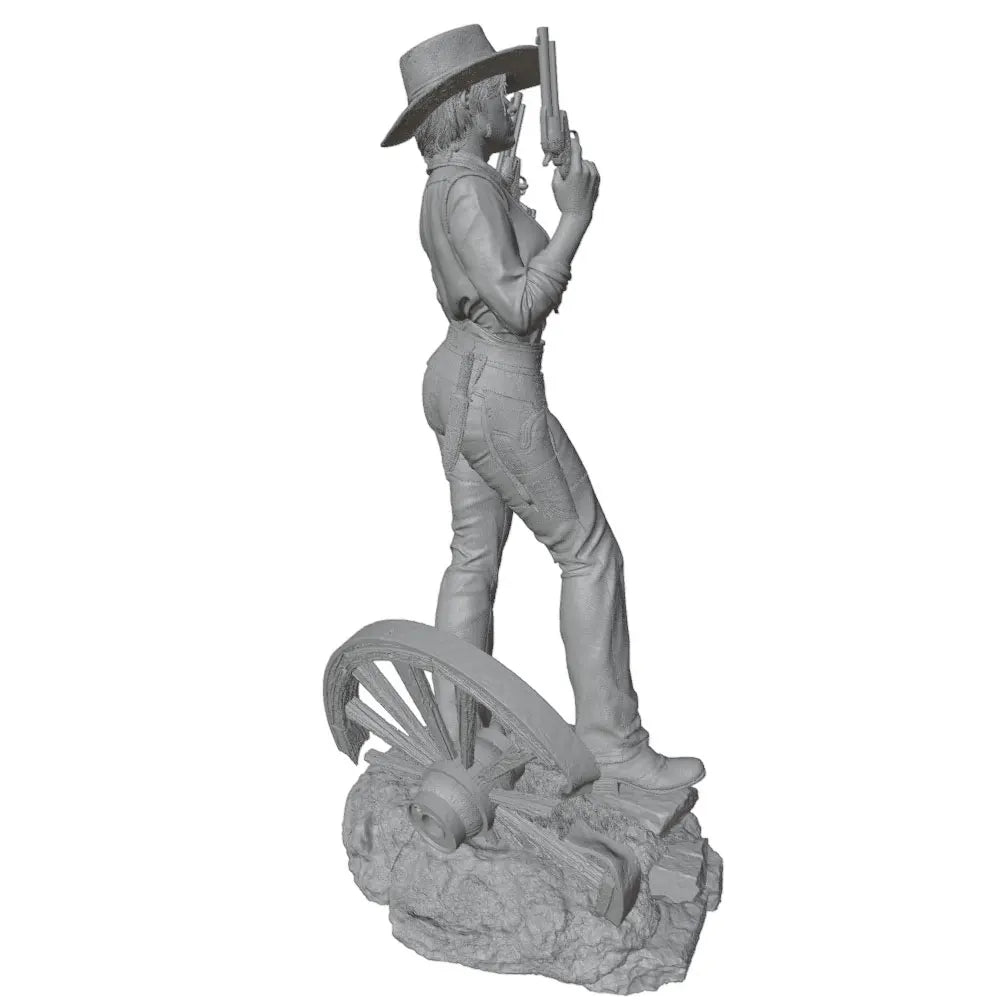 1/24 Western Gunslinger with Dual Revolvers, Resin Model Figure Kit, Unassembled and Unpainted