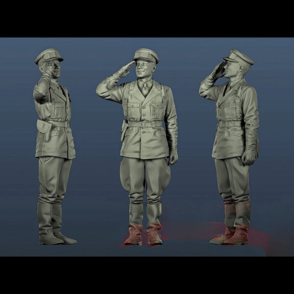 1/16 WWII Soviet Red Army Captain, Resin Model Figure Kit, Unassembled and Unpainted