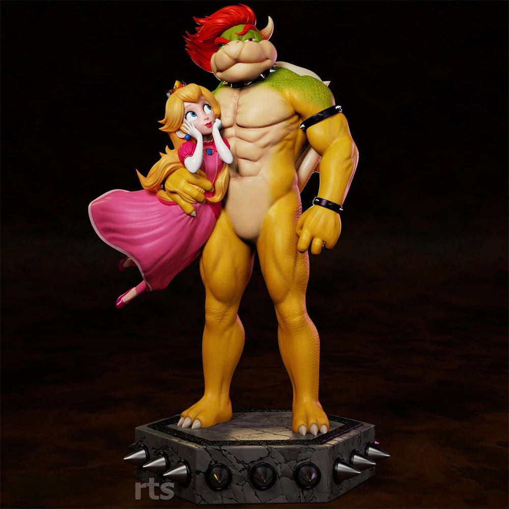 Turtle Demon & Princess, 2 Figures, Resin Model Figure Kit, Fantasy Theme, Unassembled and Unpainted