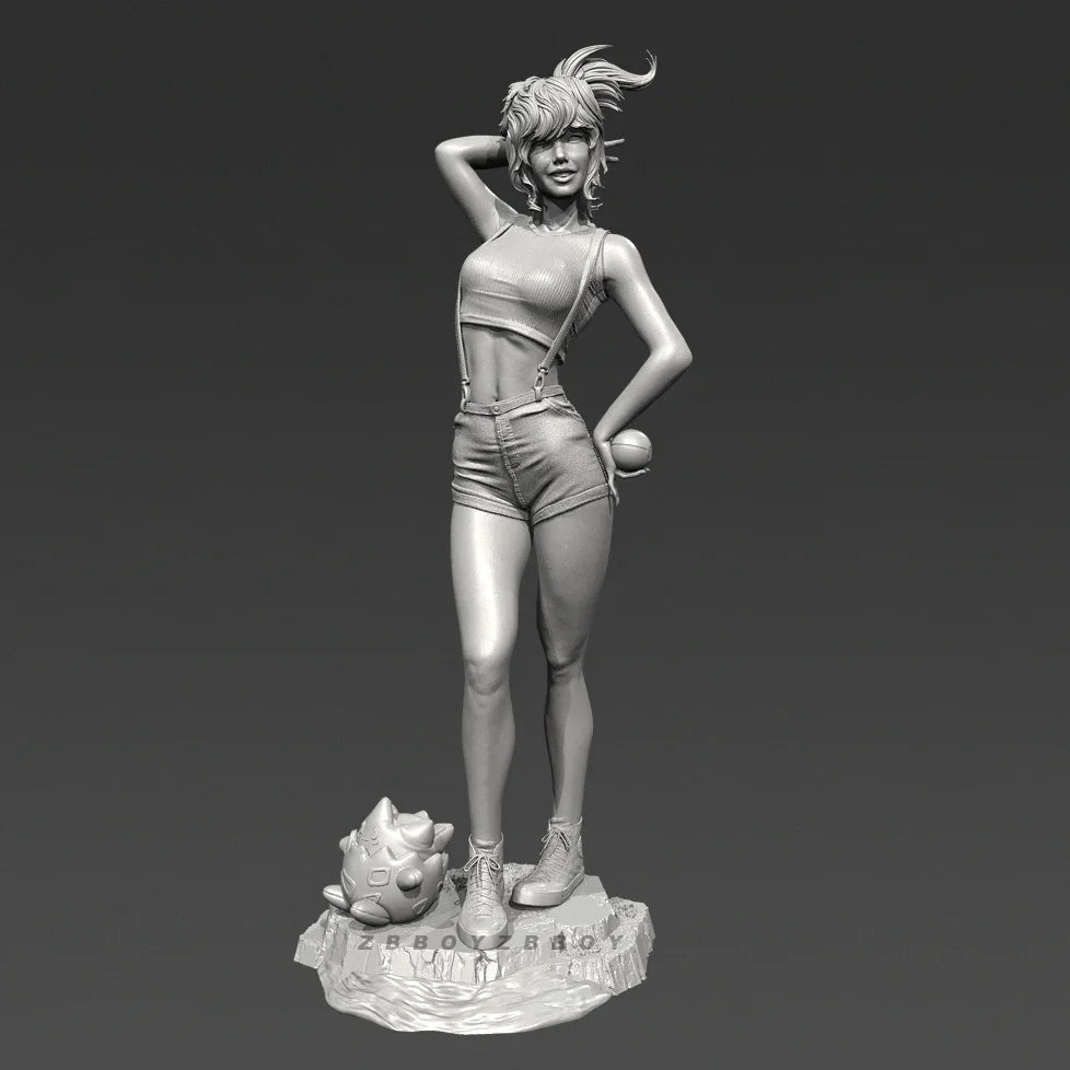 75mm Fantasy Pin-up Female, Resin Model Figure Kit, Unassembled and Unpainted