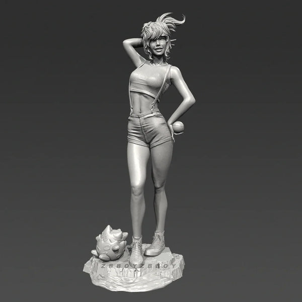 75mm Fantasy Pin-up Female, Resin Model Figure Kit, Unassembled and Unpainted