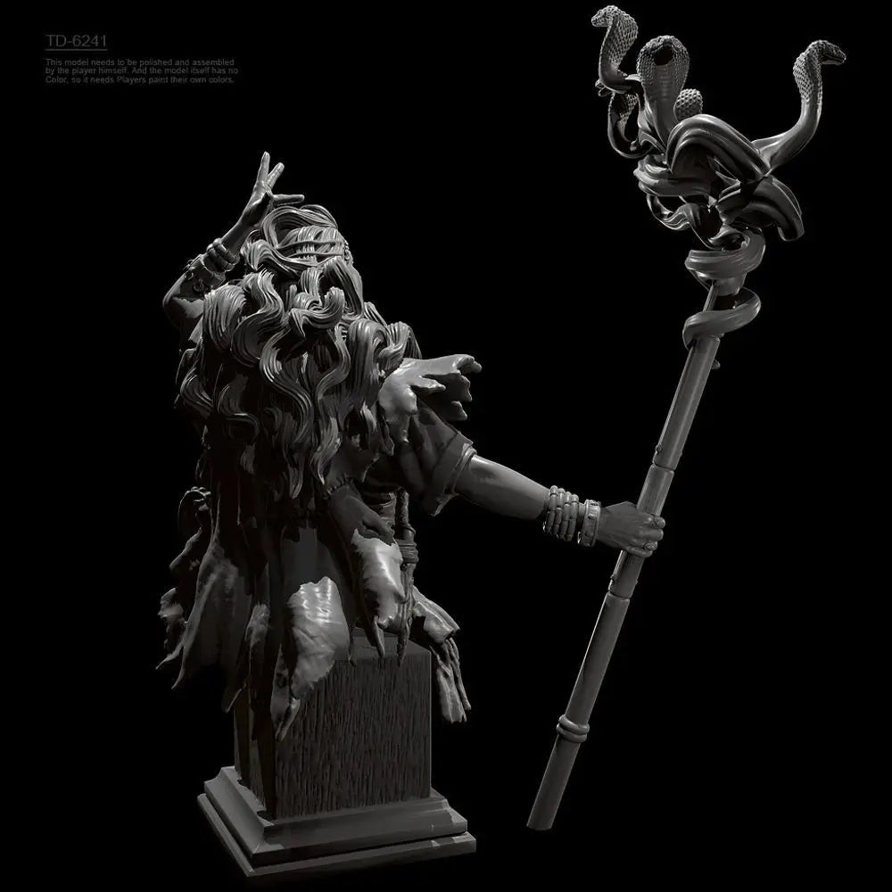 70mm Female Warrior & Mage, 3 Figures, Resin Model Figure Kit, Fantasy Theme, Unassembled and Unpainted