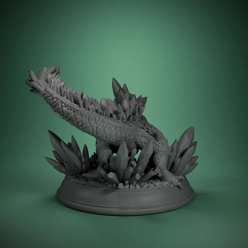 45mm Crystal Lizard, Resin Model Creature Kit, Fantasy Theme, Unassembled and Unpainted