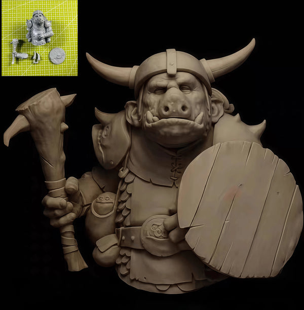 1/12 Beast Warrior, Resin Model Figure Kit, Fantasy Theme, Unassembled and Unpainted