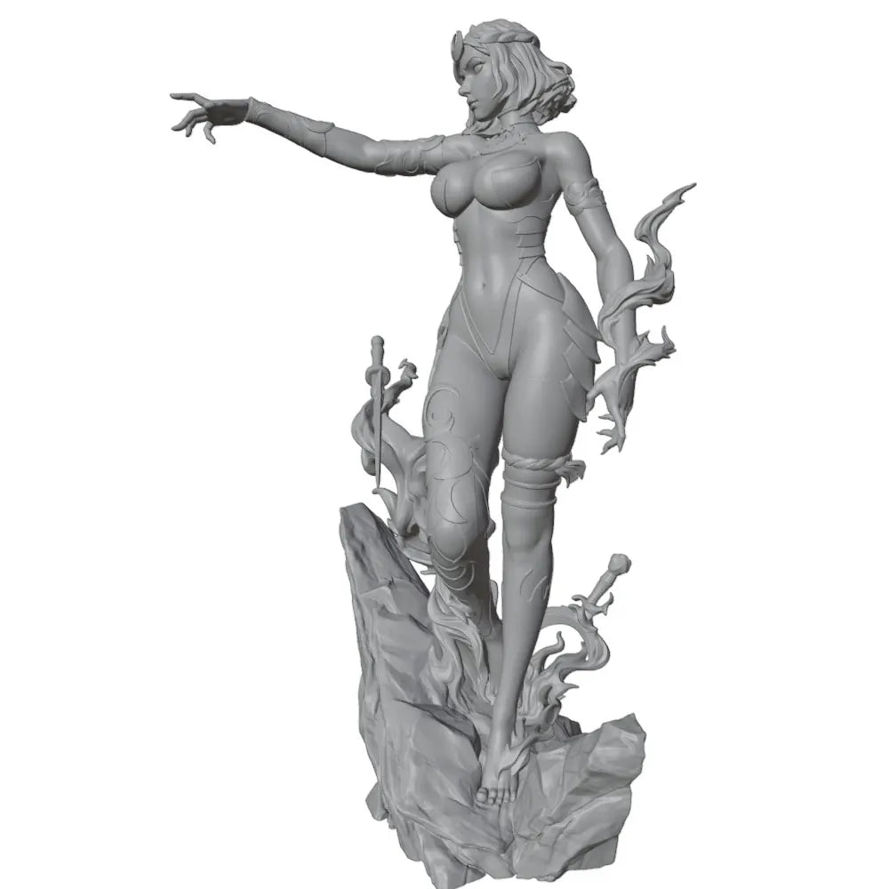 1/24 Fantasy Pin-up, Resin Model Figure Kit, Unassembled and Unpainted