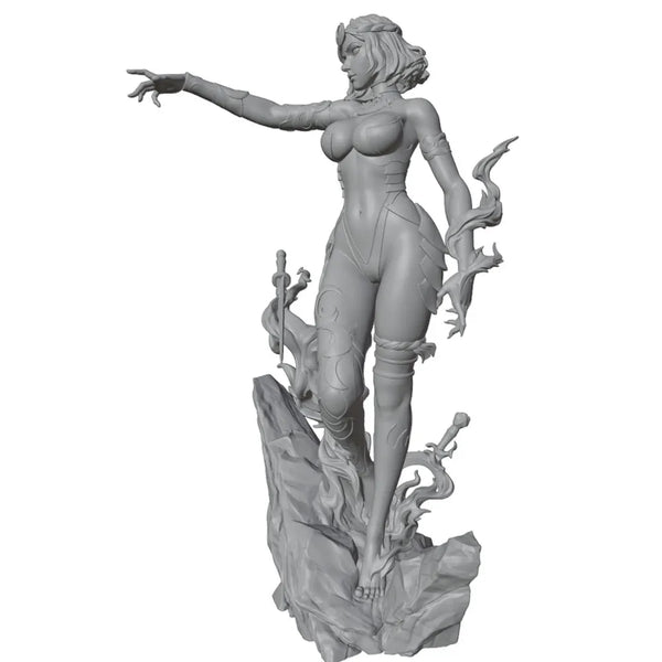 1/24 Fantasy Pin-up, Resin Model Figure Kit, Unassembled and Unpainted