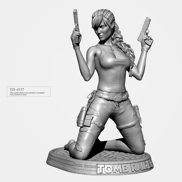 1/35 Lara Croft, Resin Model Figure Kit, Unassembled and Unpainted