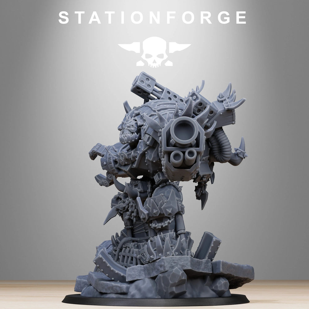 Orkaz War Boss, Resin Model Figure Kit, Sci-Fi Theme, Unassembled and Unpainted