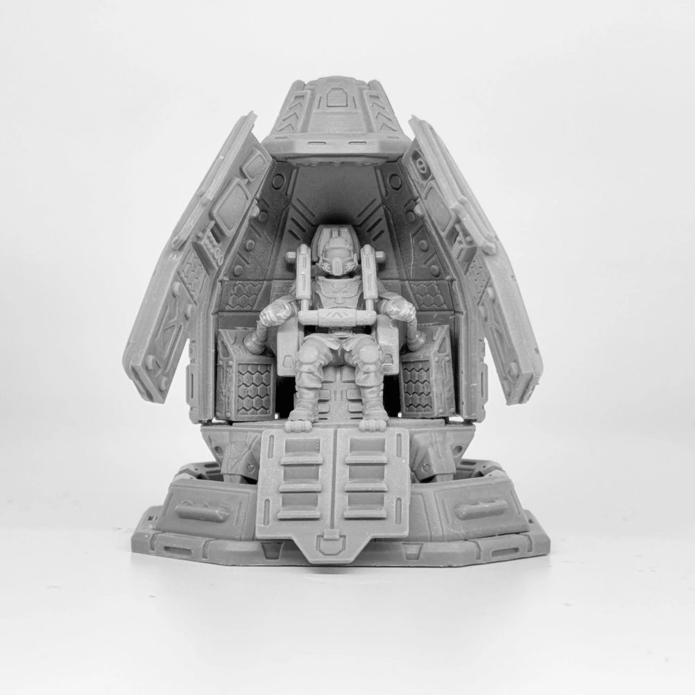 Vaskar Drop Pod, Resin Model Vehicle Kit, Sci-Fi Theme, Unassembled and Unpainted