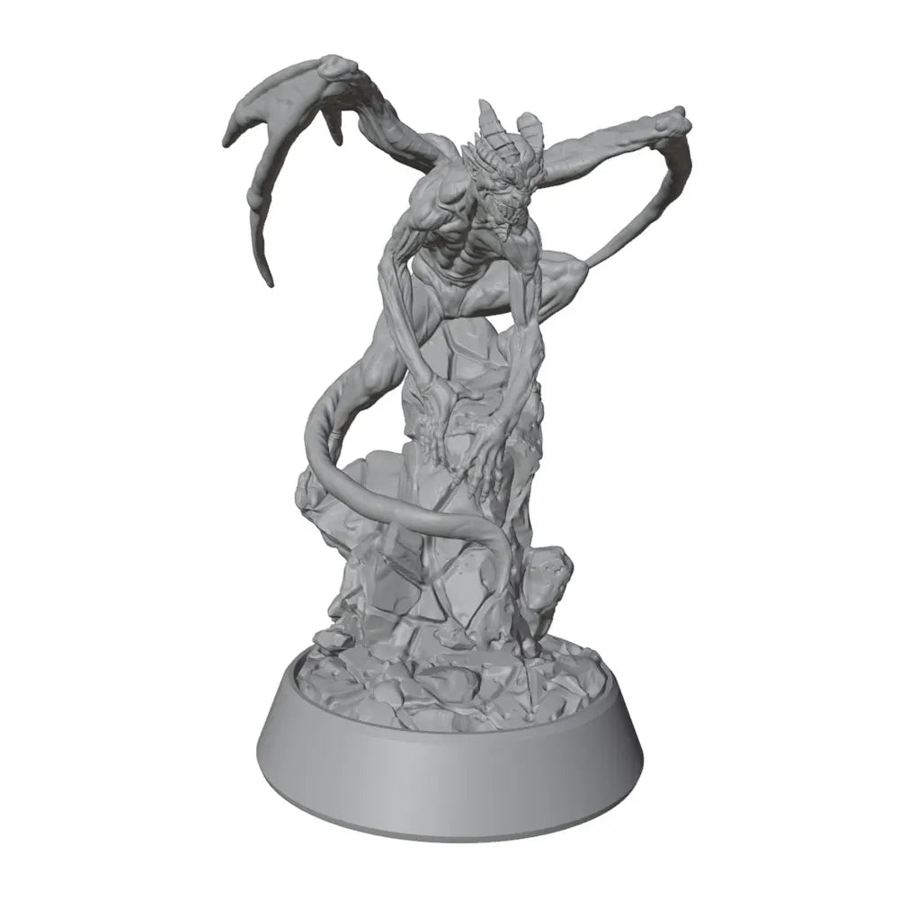 55mm Demonic Creature, Resin Model Figure Kit, Fantasy Theme, Unassembled and Unpainted