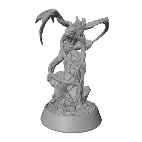 55mm Demonic Creature, Resin Model Figure Kit, Fantasy Theme, Unassembled and Unpainted