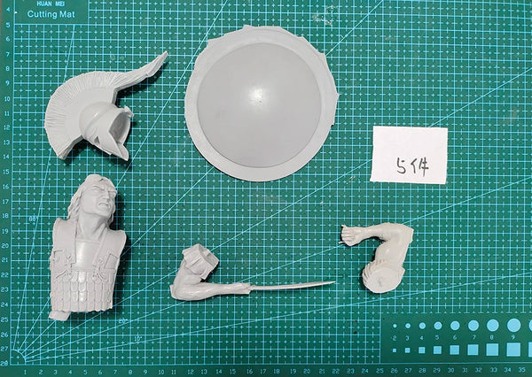 1/10 Ancient Spartan Warrior, Resin Model Bust Kit, Unassembled and Unpainted