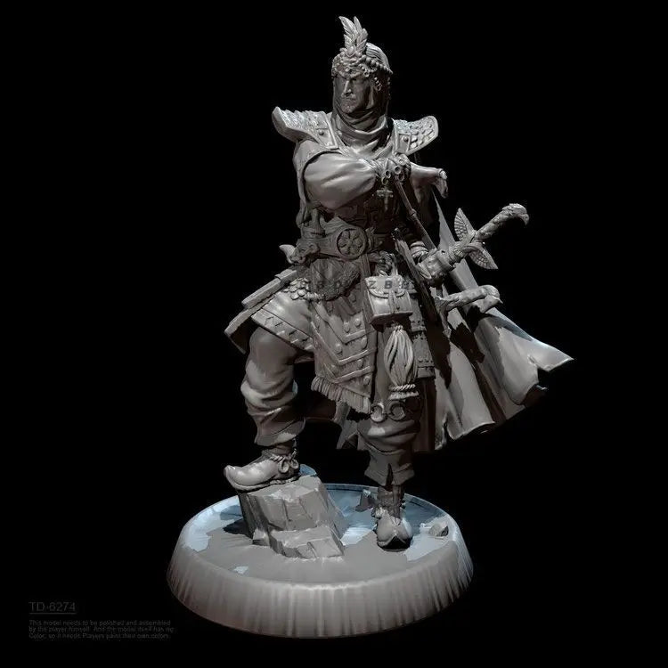 50mm Medieval Nile Warrior, Resin Model Figure Kit, Unassembled and Unpainted