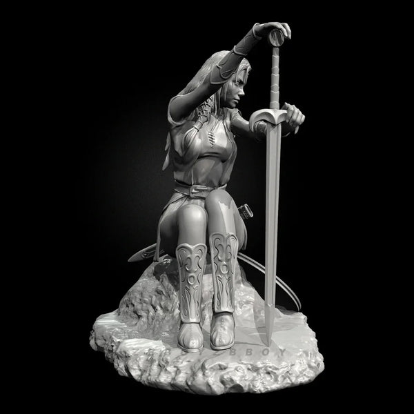 40mm Female Warriors, 5 Figures, Resin Model Figure Kit, Fantasy Theme, Unassembled and Unpainted