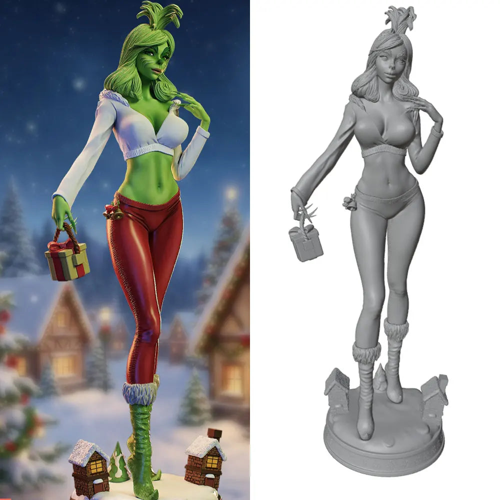 75mm Fantasy Female Pin-up, Resin Model Figure Kit, Unassembled and Unpainted