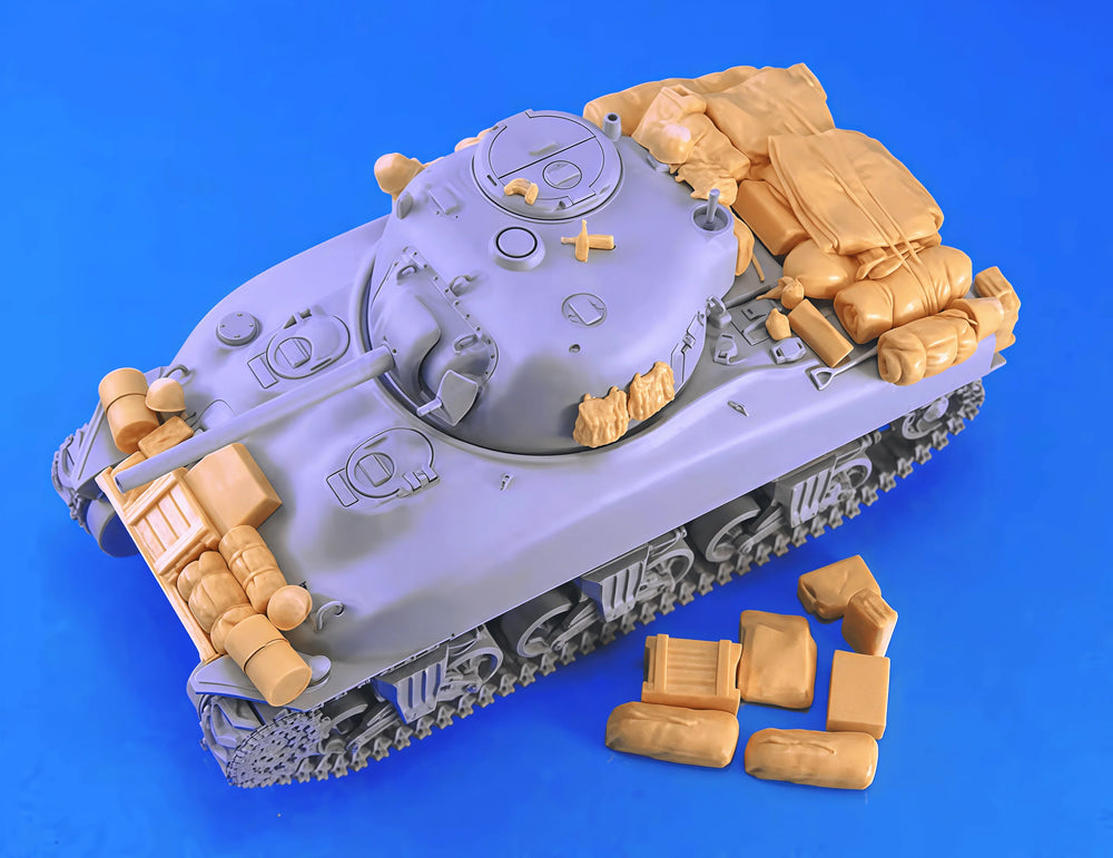 1/35 WWII American M4A1 Sherman, Resin Model Vehicle Kit, Unassembled and Unpainted