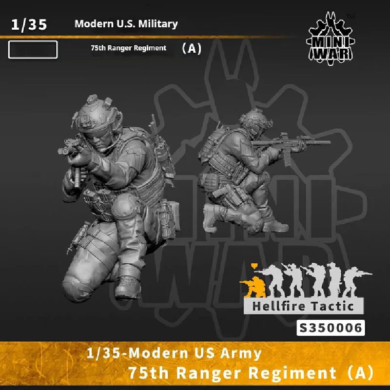 1/35 Modern US 75th Ranger Regiment, 6 Figures, Resin Model Figure Kit, Unassembled and Unpainted