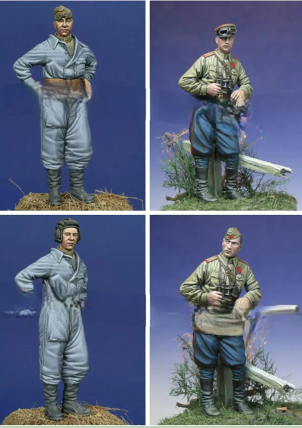 1/35 WWI British Infantry with Rifles, 2 Figures, Resin Model Figure Kit, Unassembled and Unpainted
