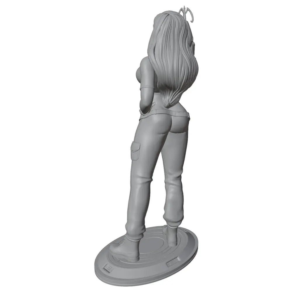 75mm Woman with Firearm, Resin Model Figure Kit, Unassembled and Unpainted