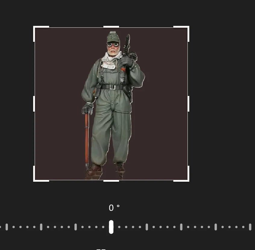 1/16 WWII German Infantry at Ready with Rifle, Resin Model Figure Kit, Unassembled and Unpainted