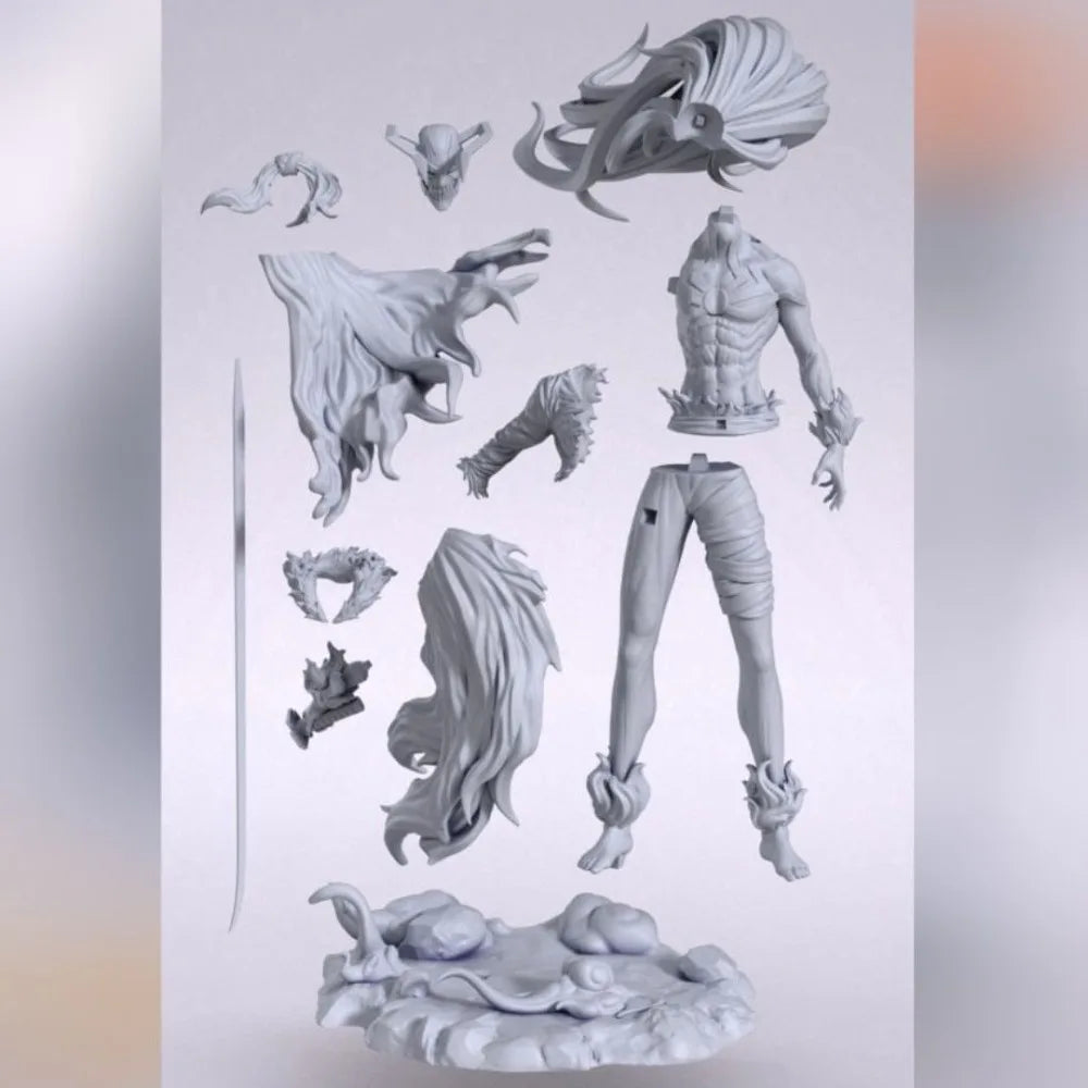 210mm Female Fantasy Warrior, Resin Model Figure Kit, Fantasy Theme, Unassembled and Unpainted
