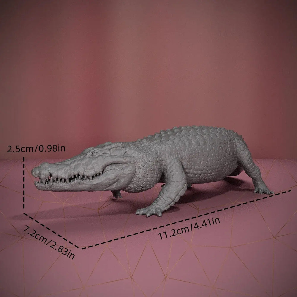 110mm Nile Crocodile, Resin Model Creature Kit, Wildlife Theme, Unassembled and Unpainted
