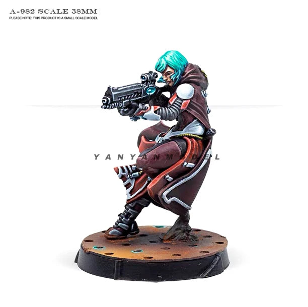 38mm Soldier, Resin Model Figure Kit, Sci-Fi Theme, Unassembled and Unpainted