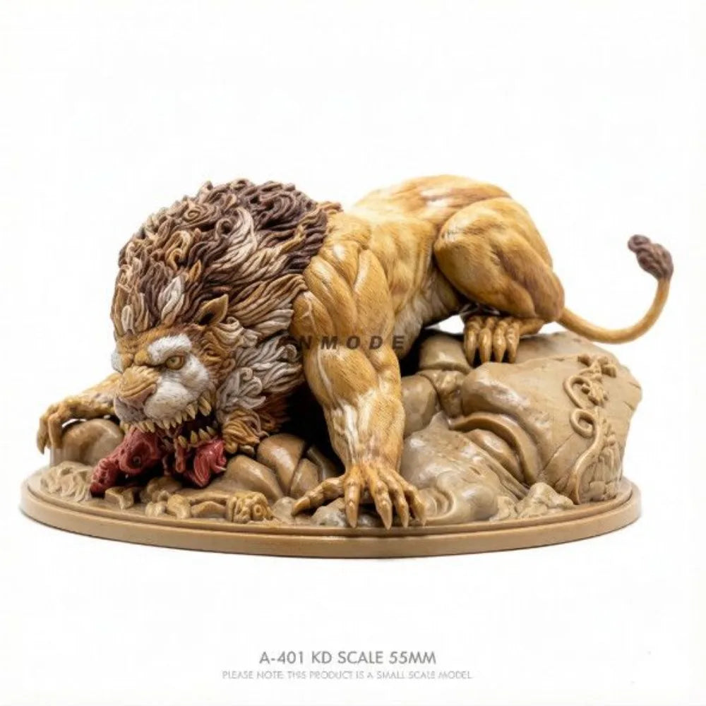55mm Lion, Resin Model Figure Kit, Wildlife Theme, Unassembled and Unpainted