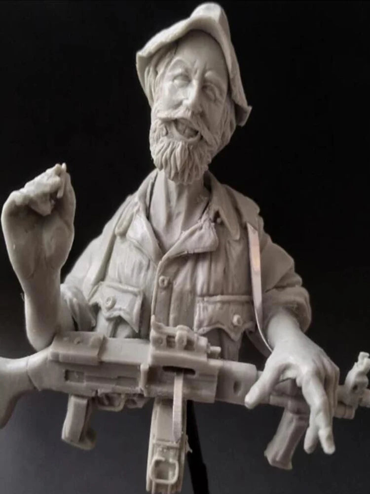 1/12 Modern Fantasy Military Officer, Resin Model Bust Kit, Unassembled and Unpainted