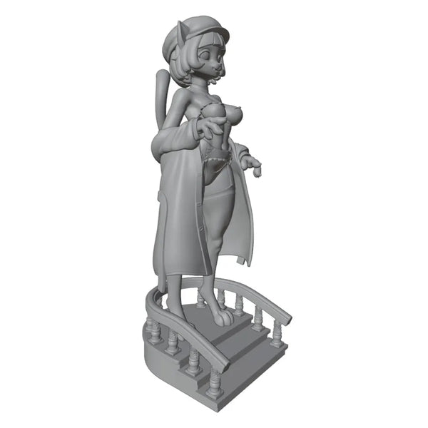 1/24 Cat-Girl, Resin Model Figure Kit, Anime Theme, Unassembled and Unpainted