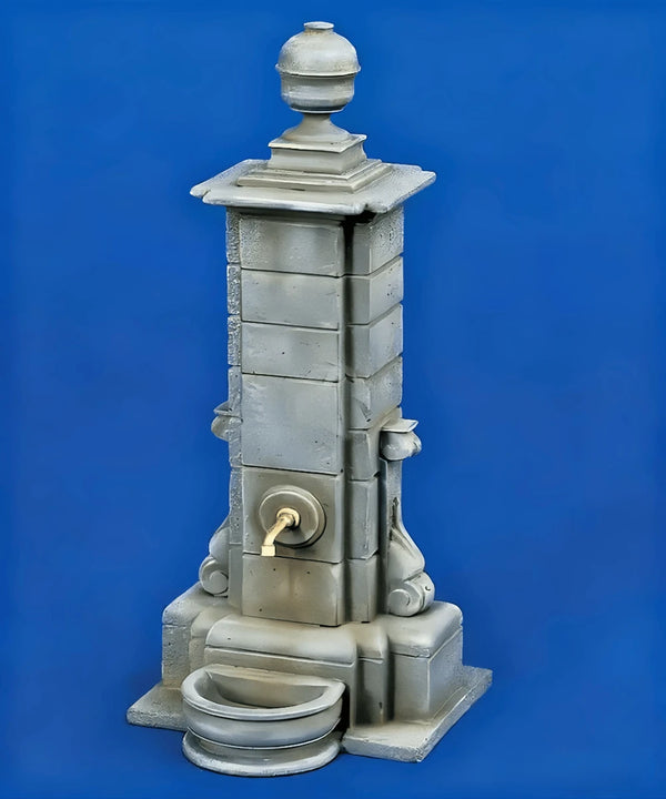 1/35 Classical Fountain Pool Scene, Resin Model Terrain Kit, Historical Theme, Unpainted