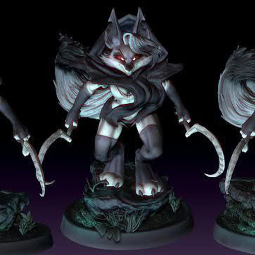 1/24 Wolf Warrior, Resin Model Figure Kit, Fantasy Theme, Unassembled and Unpainted