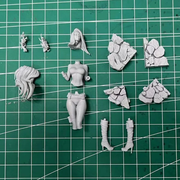 1/24 Shego from Kim Possible, Resin Model Figure Kit, Anime Theme, Unassembled and Unpainted