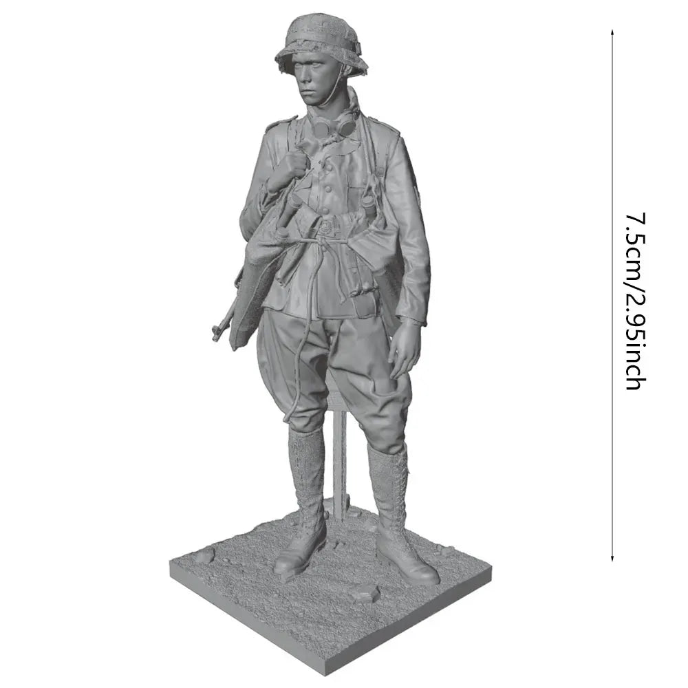 75mm WWI British Infantryman with Signal Flag, Resin Model Figure Kit, Unassembled and Unpainted