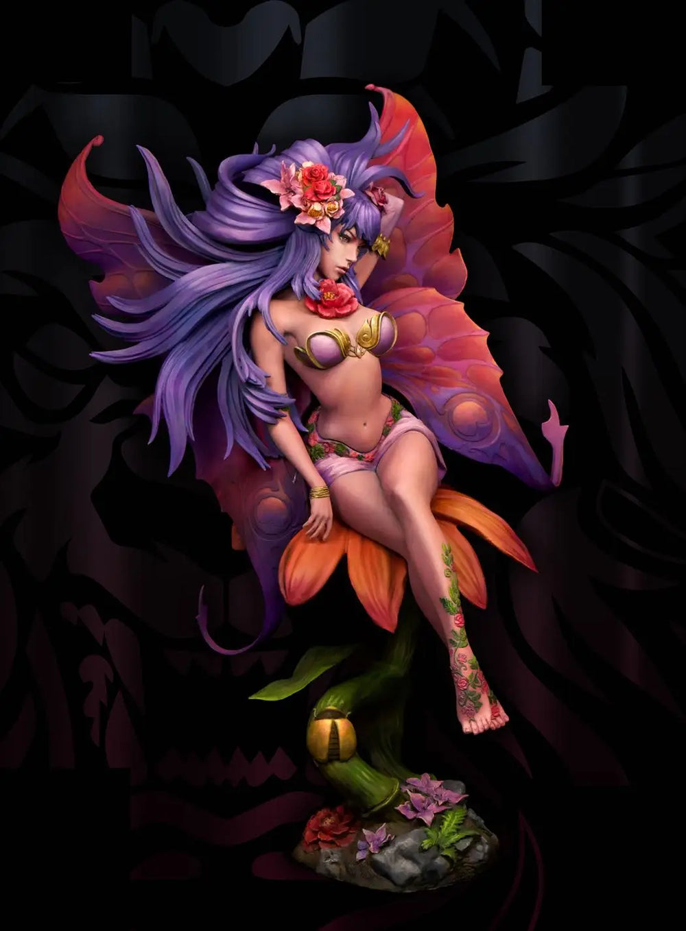 1/9 Demon/Fairy with Wings, Resin Model Figure Kit, Fantasy Theme, Unassembled and Unpainted