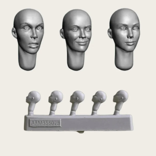 1/35 Character Head Parts, 6 Figures, Resin Model Figure Kit, Historical Theme, Unassembled and Unpainted