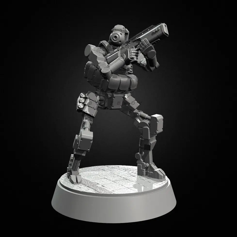 50mm Mecha Warrior, Resin Model Figure Kit, Sci-Fi Theme, Unassembled and Unpainted