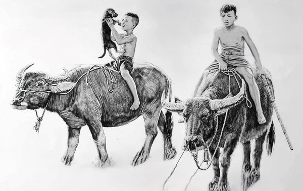 1/35 Cavalry Soldiers on Horseback, 2 Figures, Resin Model Figure Kit, Military Theme, Unassembled and Unpainted